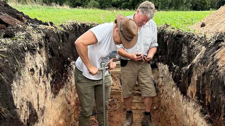 Ana and Scott preparing the site at Adeney Yard (full picture)
