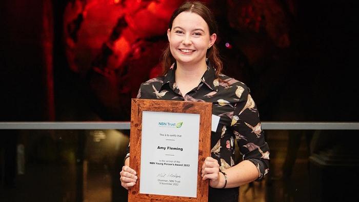 Amy at the National Biodiversity Network’s awards ceremony