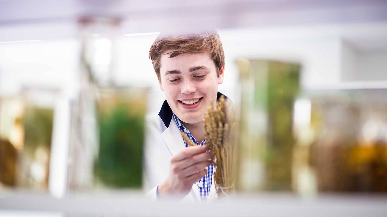 Student in a lab