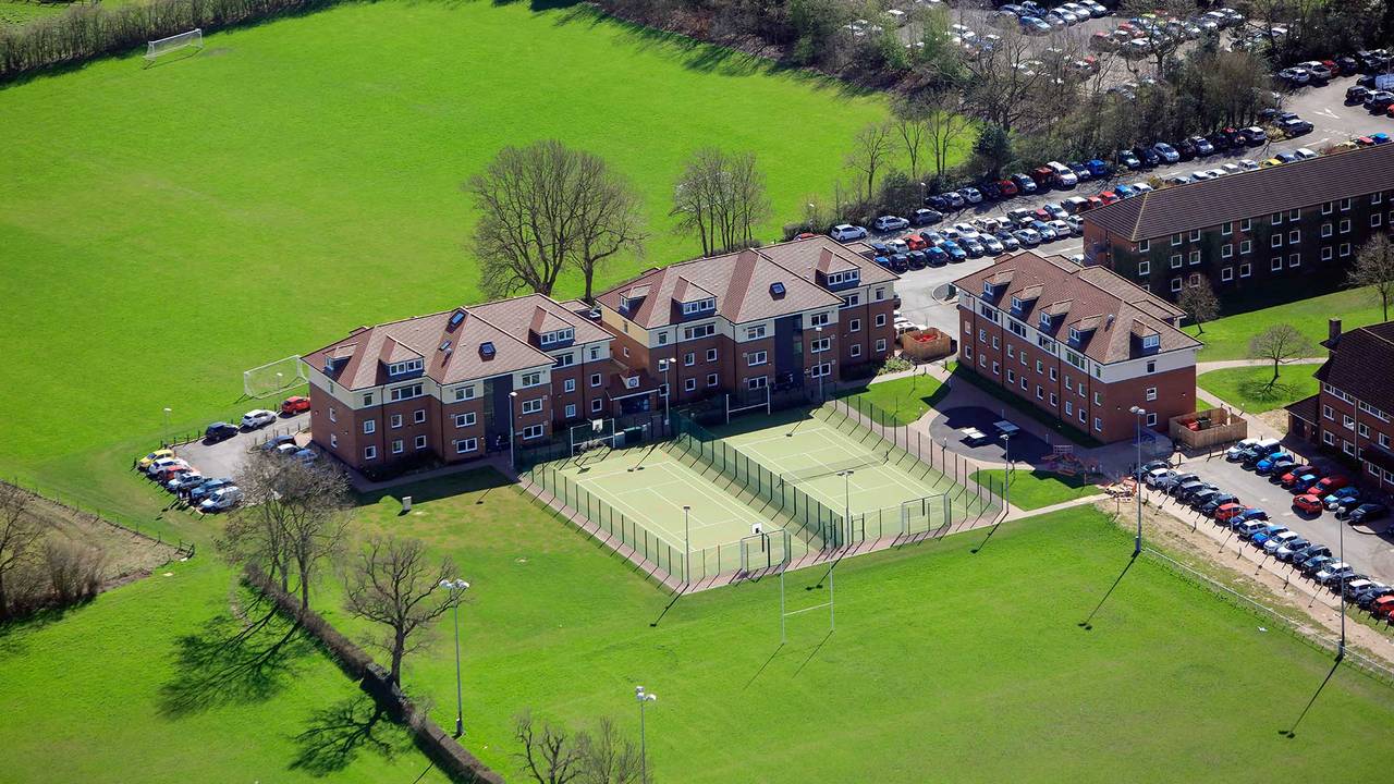 Jerman, Leverhulme and PRH halls aerial