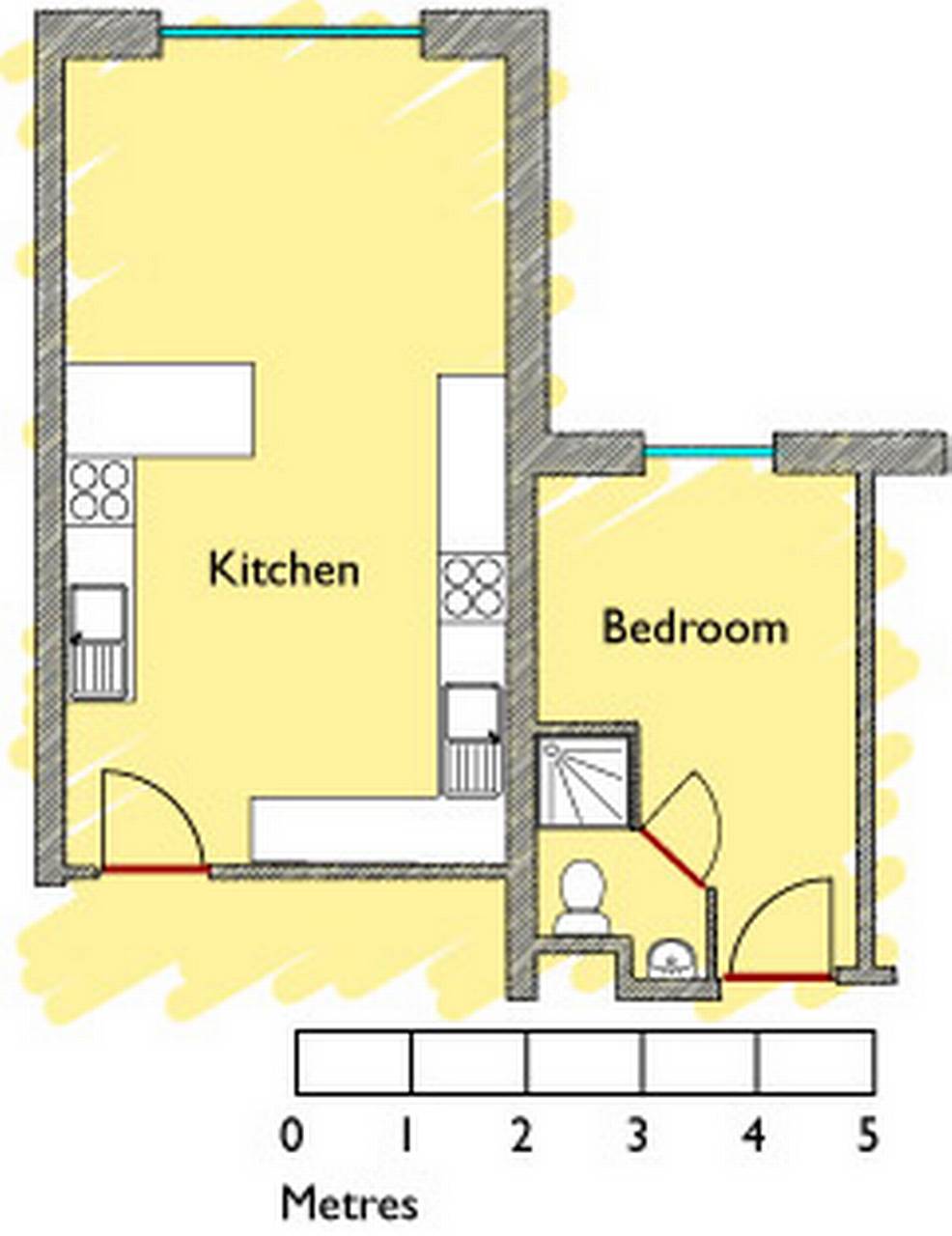 Typical room layout